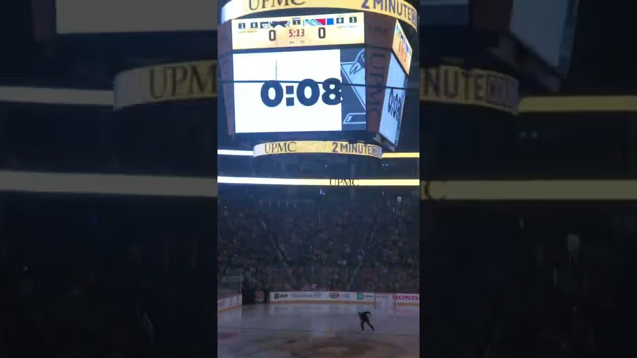 Pittsburgh Penquins round 1 of the Stanley Cup playoffs game 3 pre game show and entrance