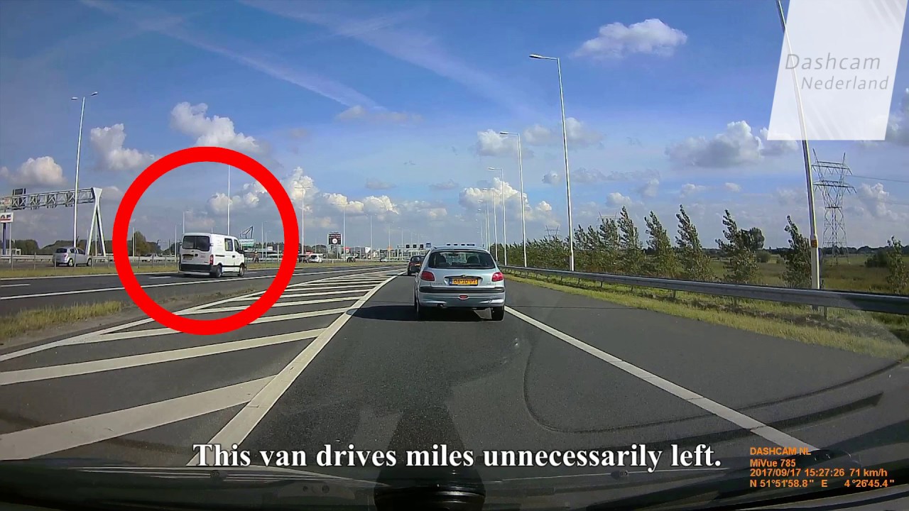 Dutch Dashcam| Left lane hogger! I have audio problems, someone who may know the problem?