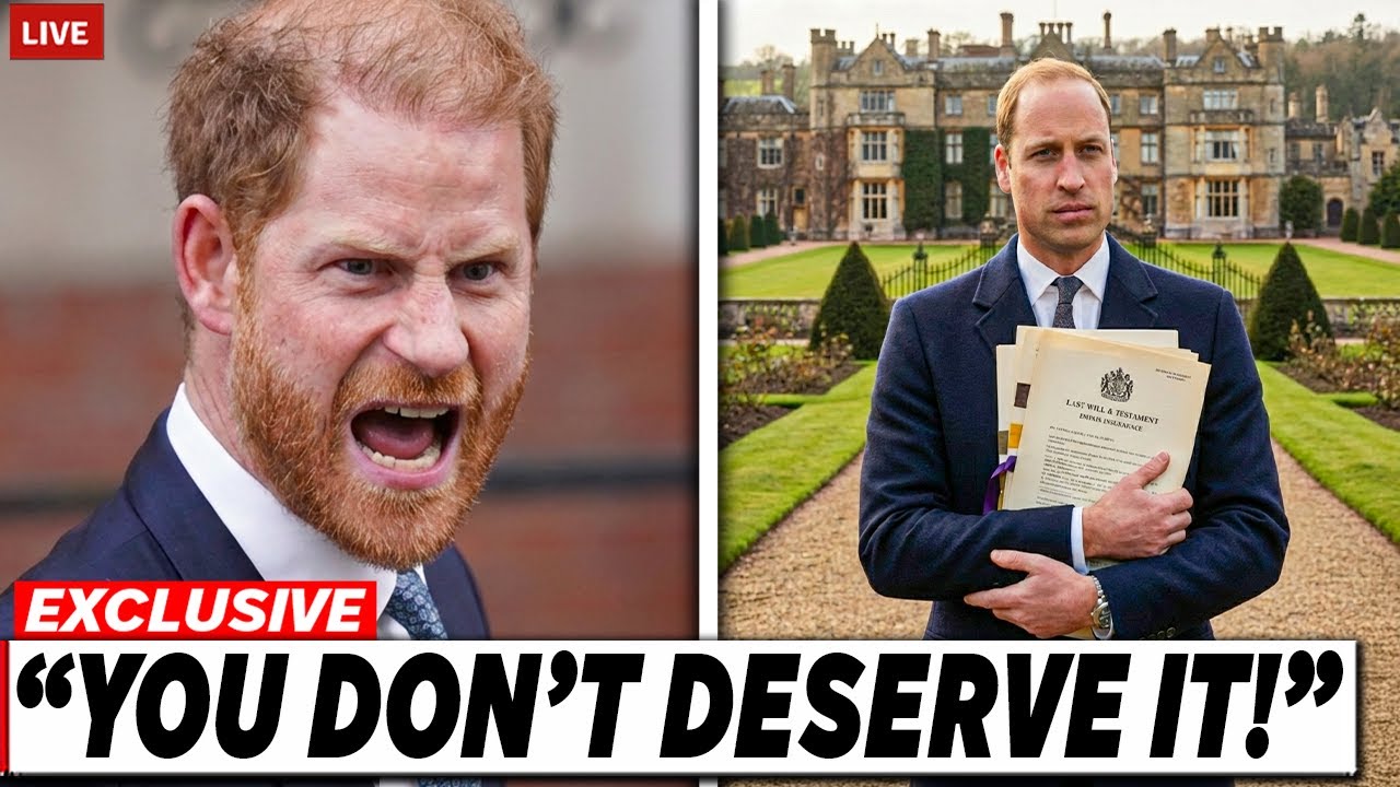 Prince Harry GOES OFF After Prince William INHERITS Queen's Private Estate