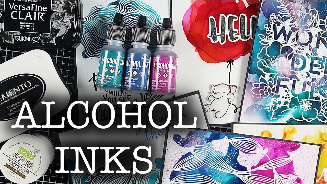 TINTAS ALCOHOL INKS │ EXPERIMENTOS Y TARJETAS