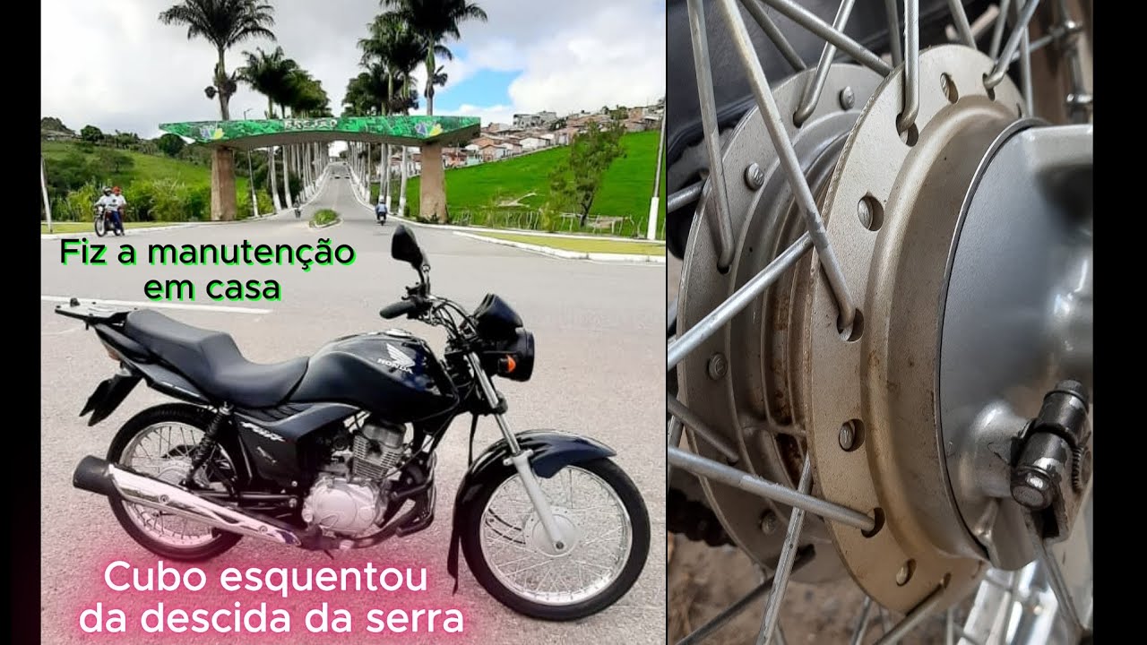 Manutenção na CG150 depois do superaquecimento do freio na descida da serra.