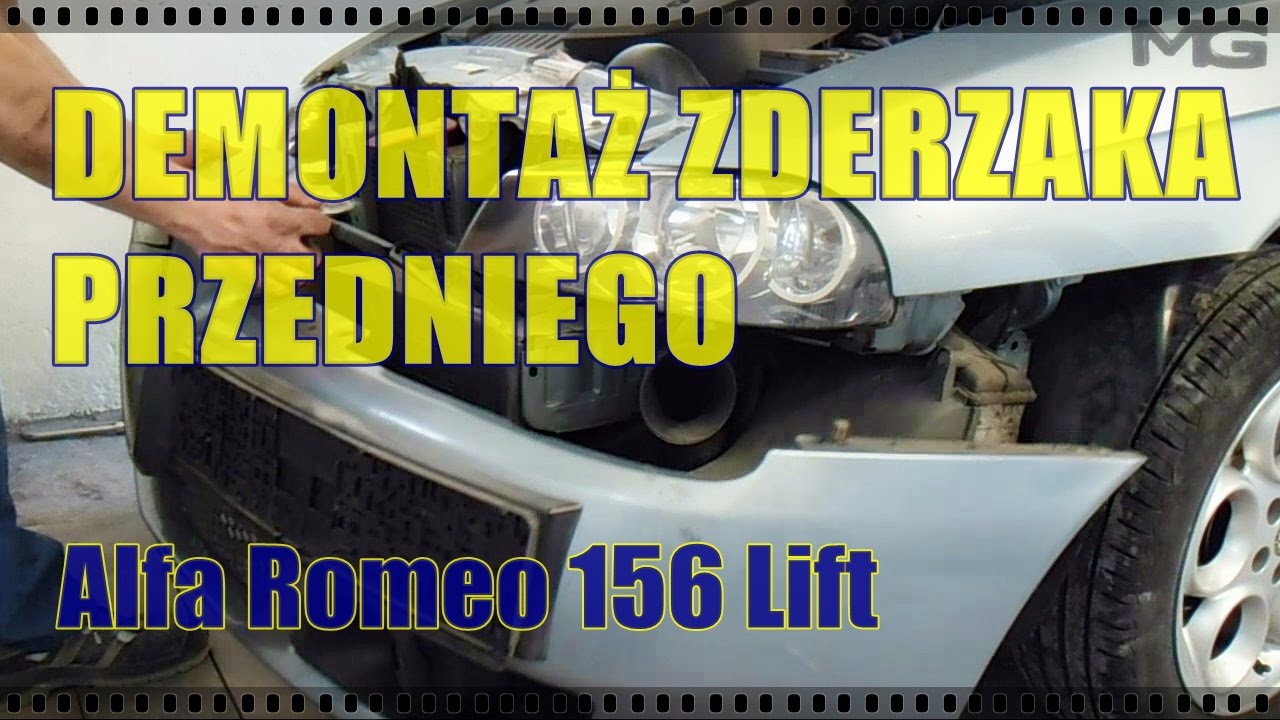 Demontaż zderzaka przedniego - Alfa 156 lift