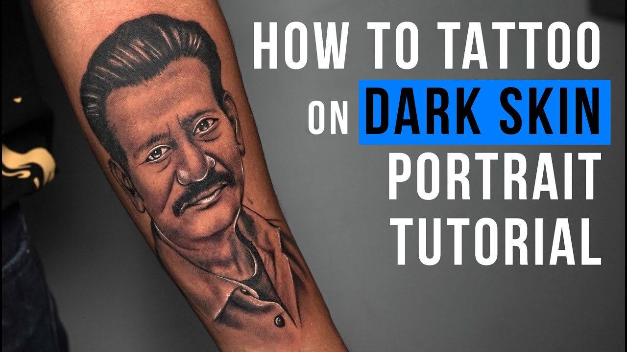 How to Tattoo on Dark Skin | Portrait Tattoo Tutorial by @tattoosbyabhishek