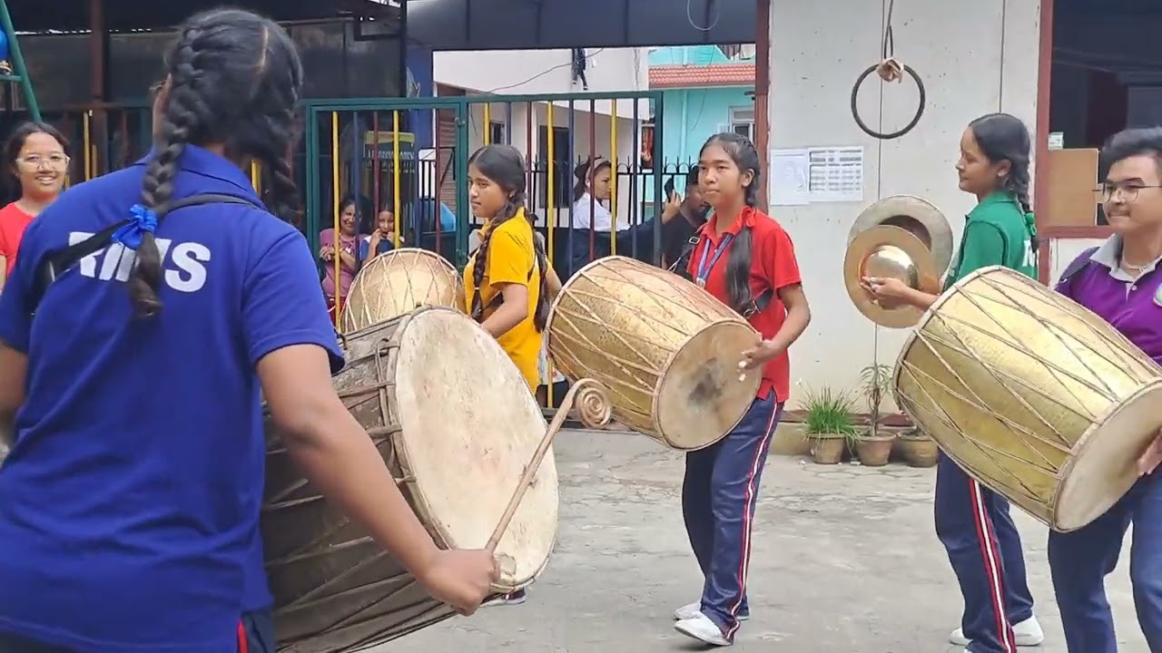 By Students and Teacher// Dhema Baja// Newari Baja// Newari Culture