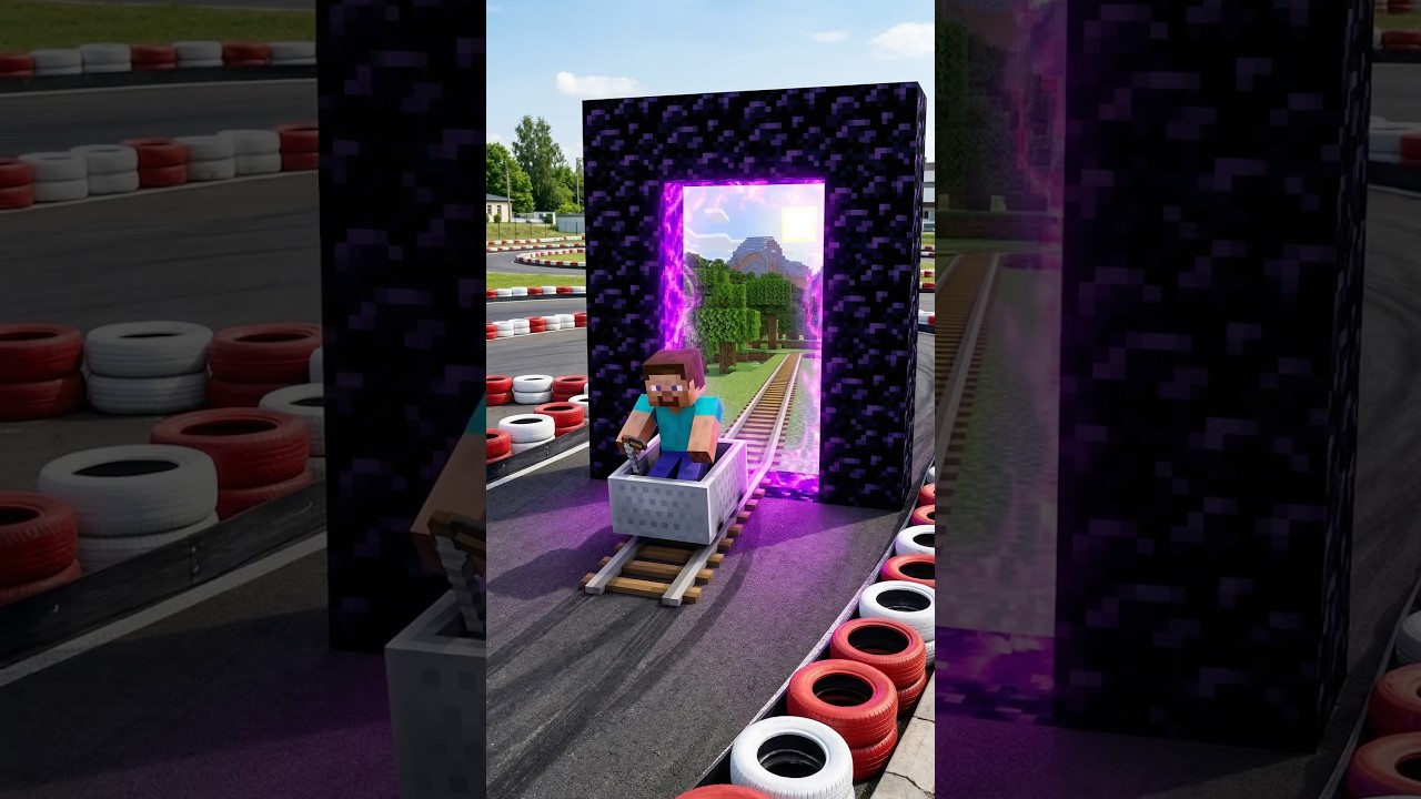 BRAT LEKKO POMYLIŁ DROGI 🏎️ #shorts #minecraft