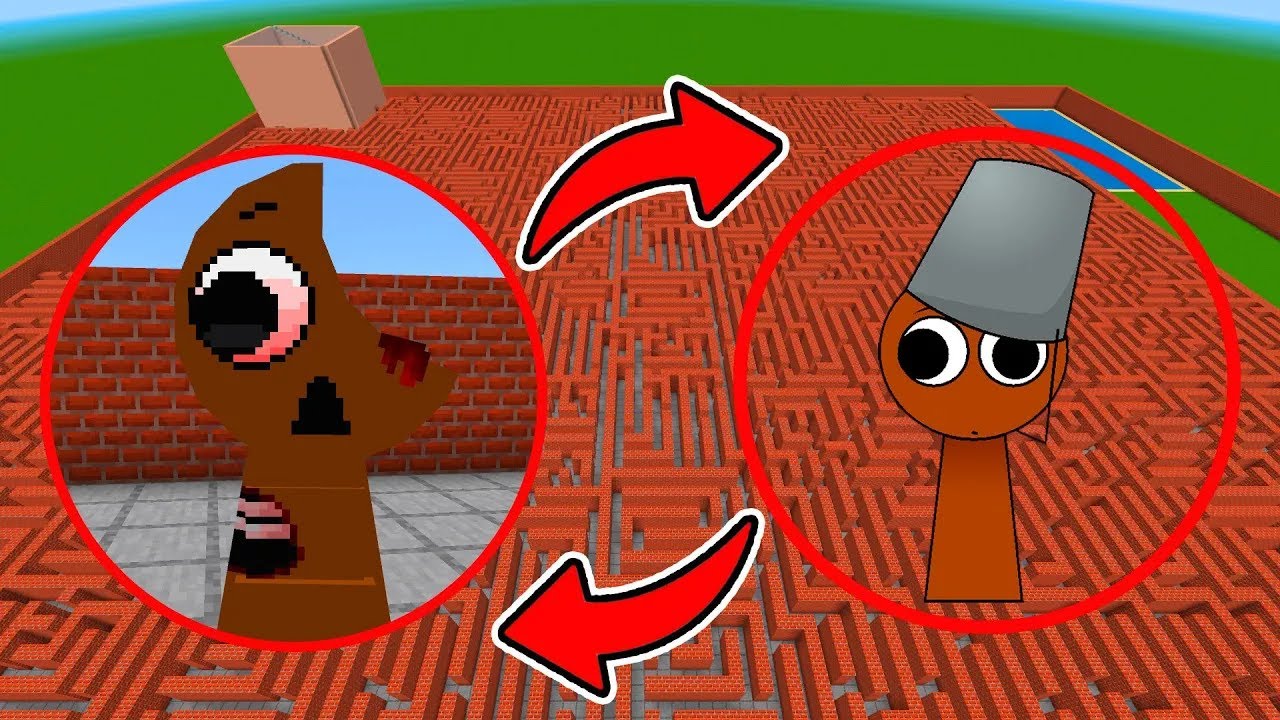 I summon Incredibox Sprunki Horror NEW Mods in Gmod Maze MCPE ► Minecraft Sprunki Maze #133