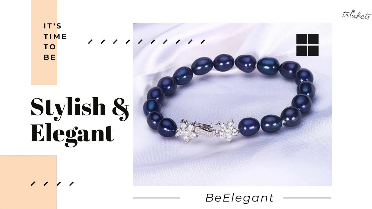 Black Freshwater Pearl Bracelet