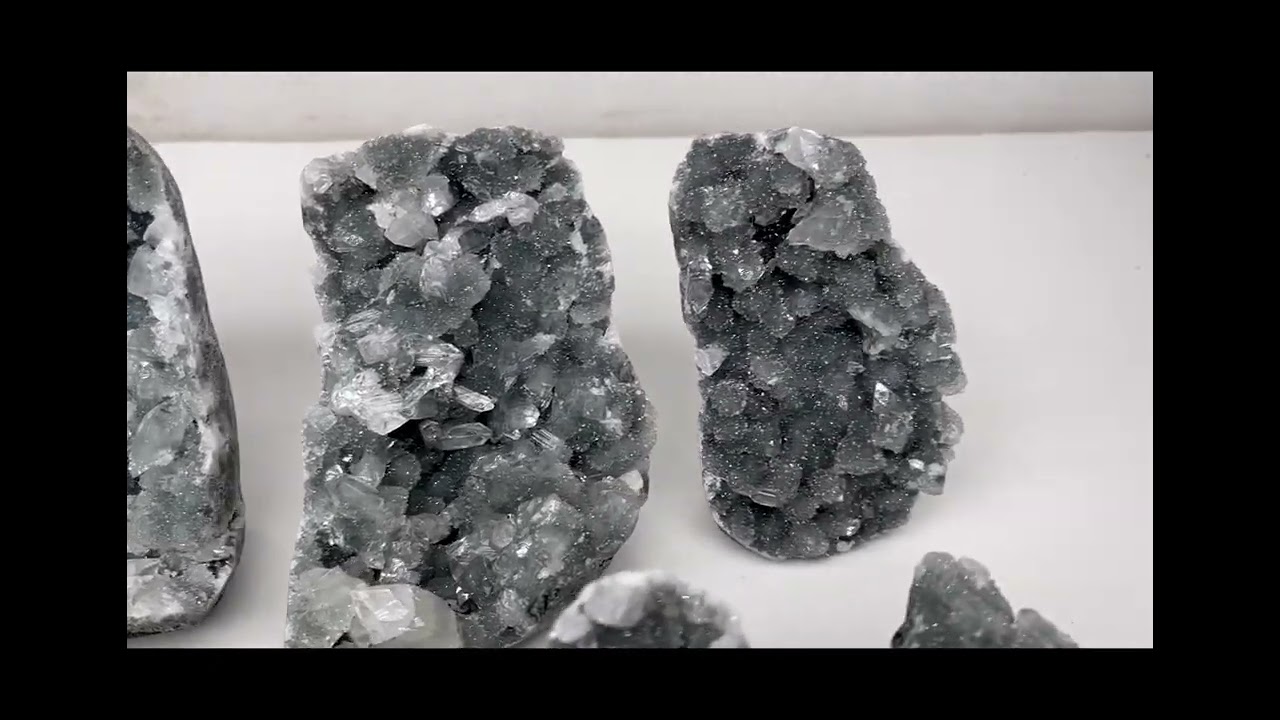 Pointed Apophyllite Crystals On Mountain Chalcedony Lot-72