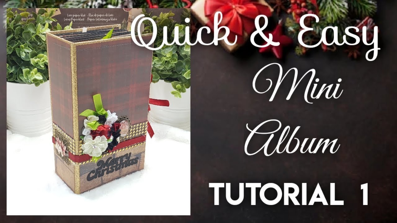 Tutorial #1  Quick & Easy  Scrapbook Mini Album ( Christmas Jiggles all over ) KIT available