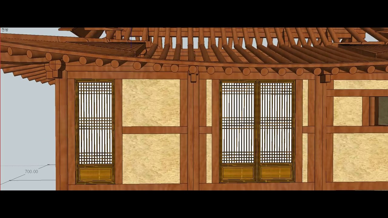 한옥 팔작집 스케치업(sketchup)-평당350~450