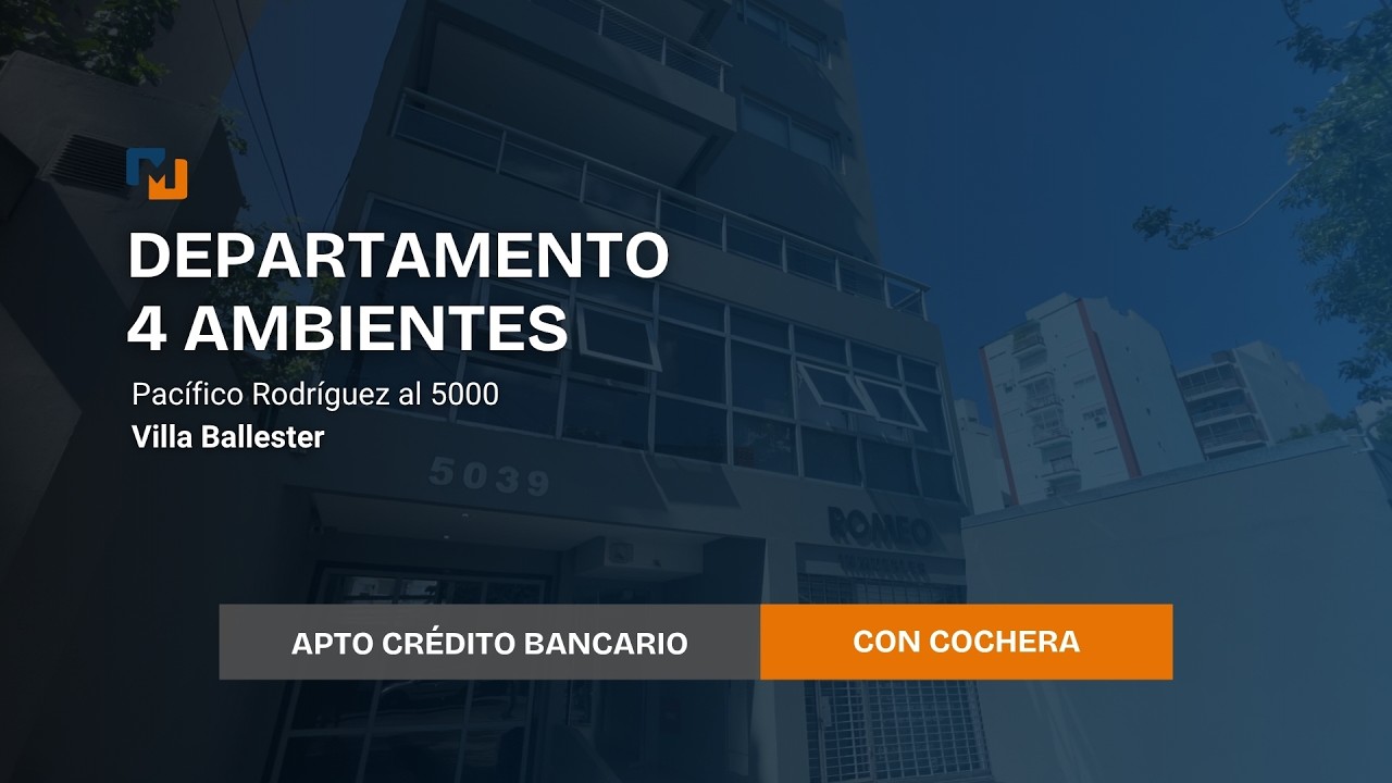 DEPARTAMENTO 4 AMBIENTES - VILLA BALLESTER CENTRO.