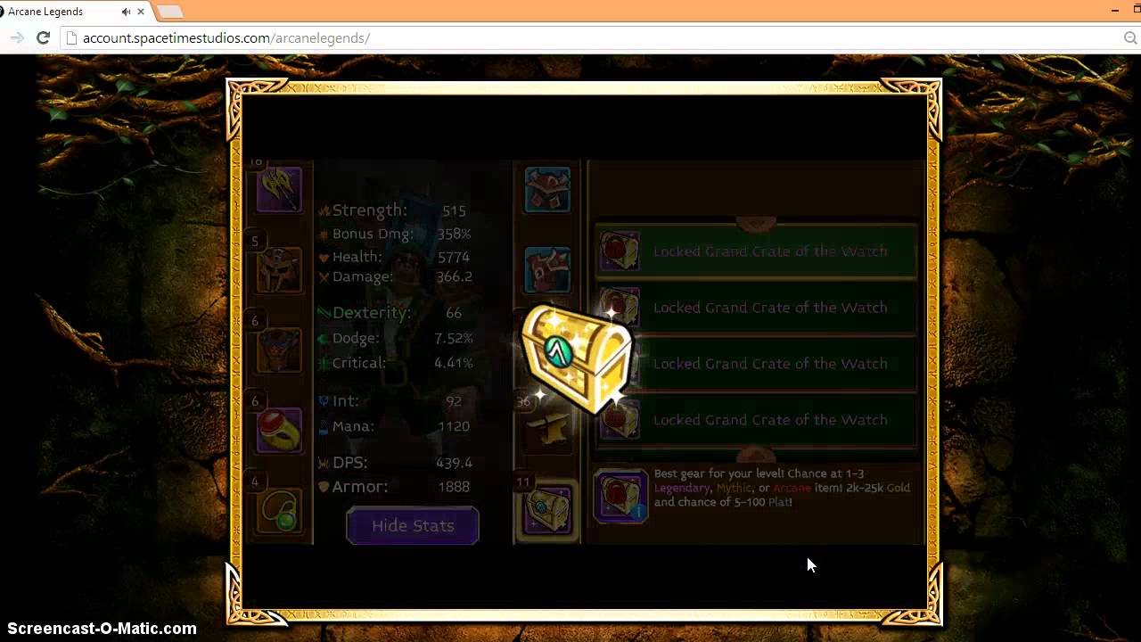 Arcane Legend:Grand Locked OPEN