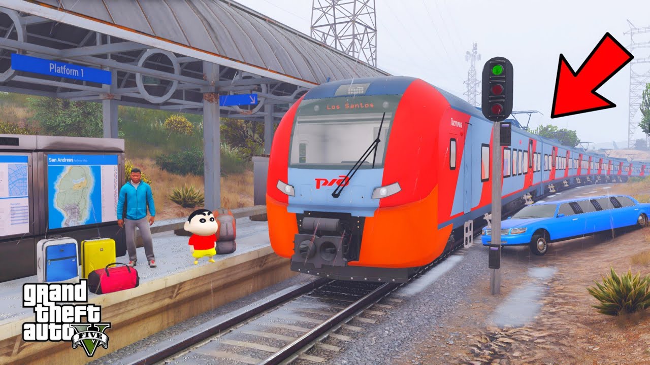 Franklin And Shinchan Start A Traveling in Los Santos Luxury Train & Win Ticket Free IN GTA V