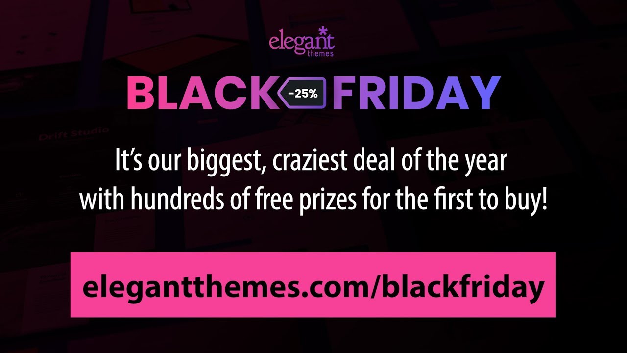 Elegant Themes&rsquo; Black Friday Exclusive Layout Packs