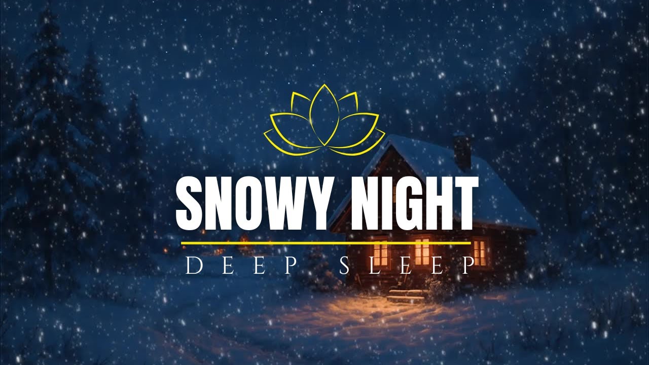 2 Hours Deep Sleep Meditation ❄️ Snowy Night Room Ambience for Calm & Inner Peace