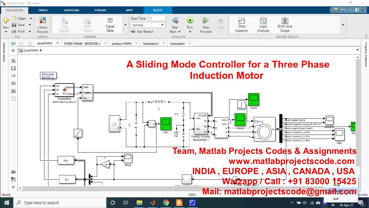 A Sliding Mode Controller for a Three Phase Induction Motor www.matlabprojectscode.com