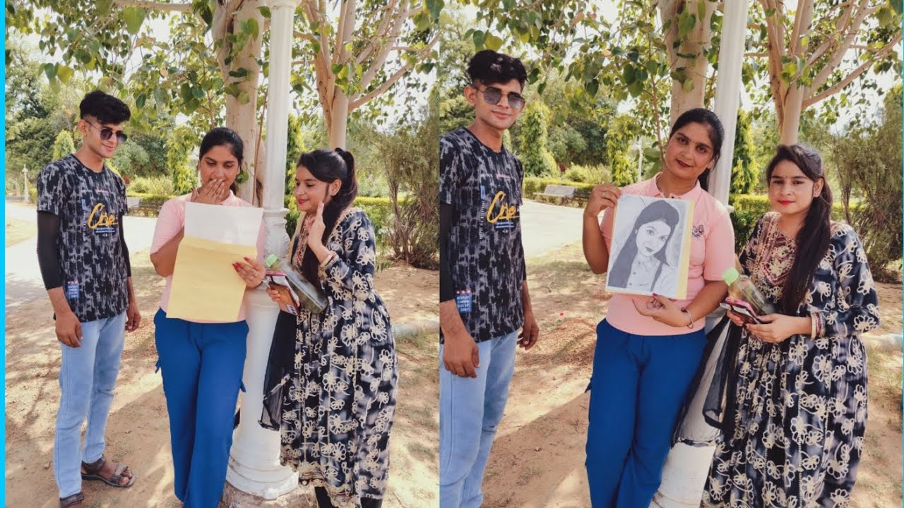 Drawing prank cute girl 🥰// stranger drawing cute girl 🥰 