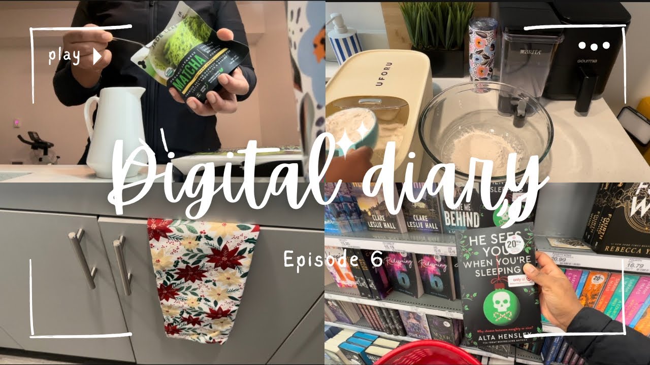 Digital Diary Eps 6:DITL,Monthly Reset,Home-made Bread,Christmas Decor,Books,Matcha Latte At Home