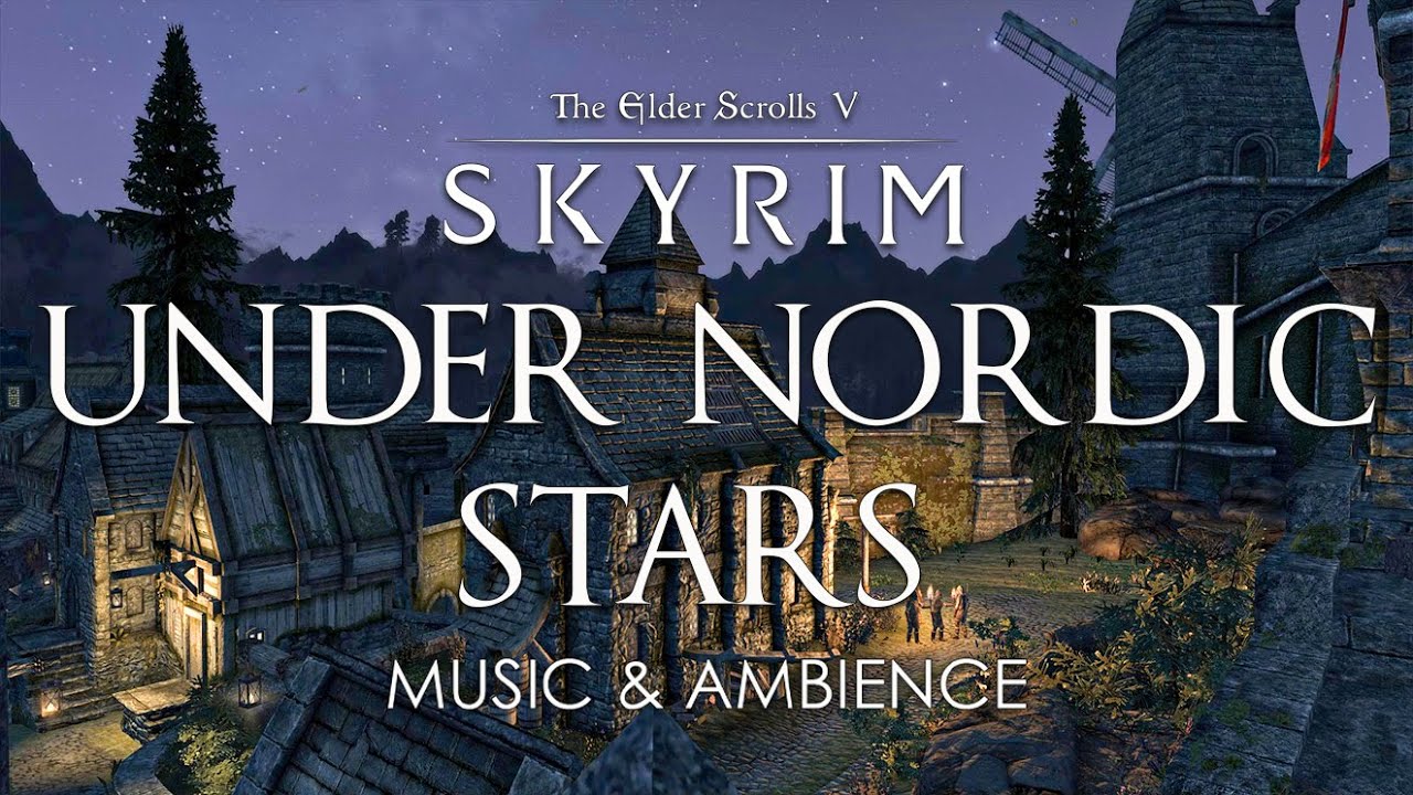 Under Nordic Stars | Skyrim Winter Ambience | Skyrim/Elder Scrolls Music & Ambience