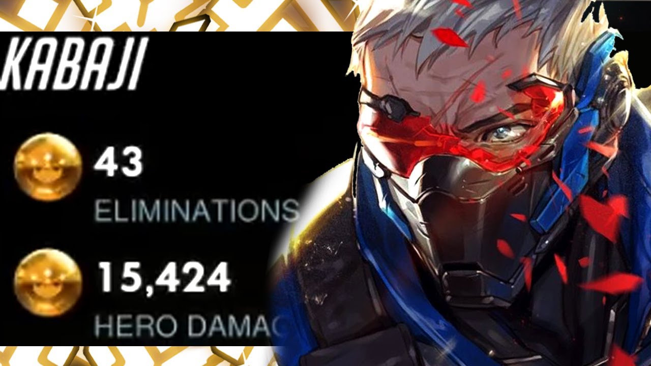 KABAJI TOP 500 SOLDIER 76 GAMEPLAY! 43 ELIMS! [ OVERWATCH SEASON 21 TOP 500 ]