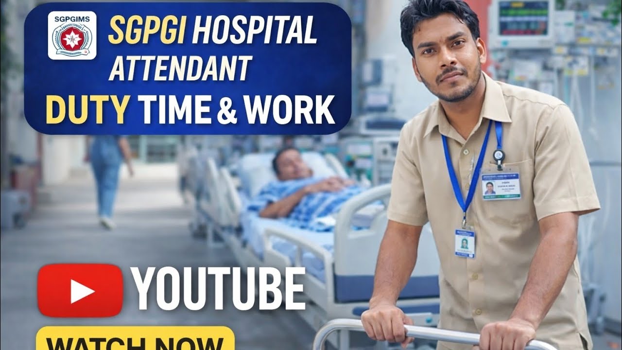SGPGIMS hospital attendant work 😎🕵️🏄🏄