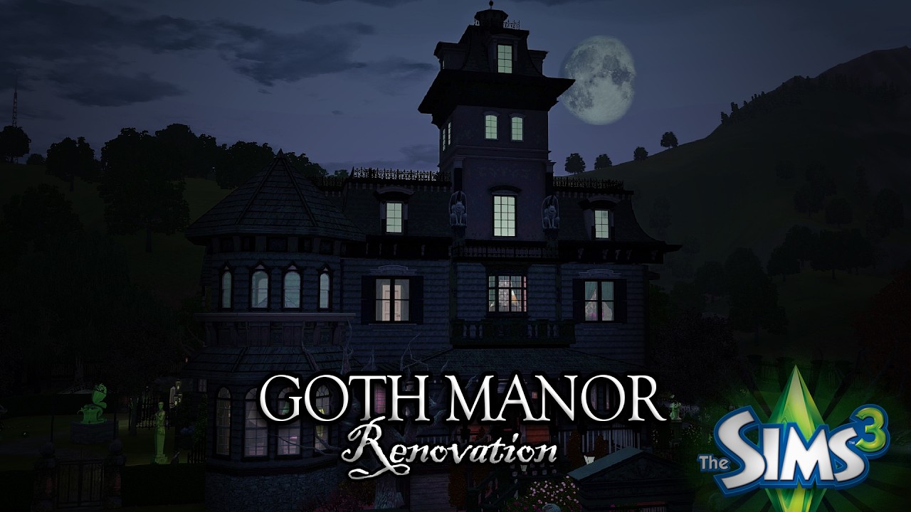 Renovating The GOTH MANOR // The Sims 3 Speed Build 🖤🌙