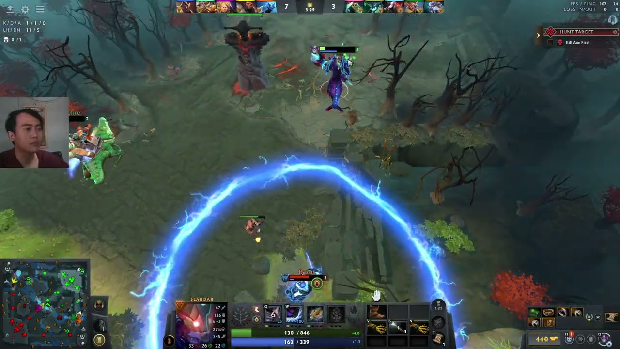 [LIVE GAMEPLAY] Slardar Soul ring | hsN DOTA