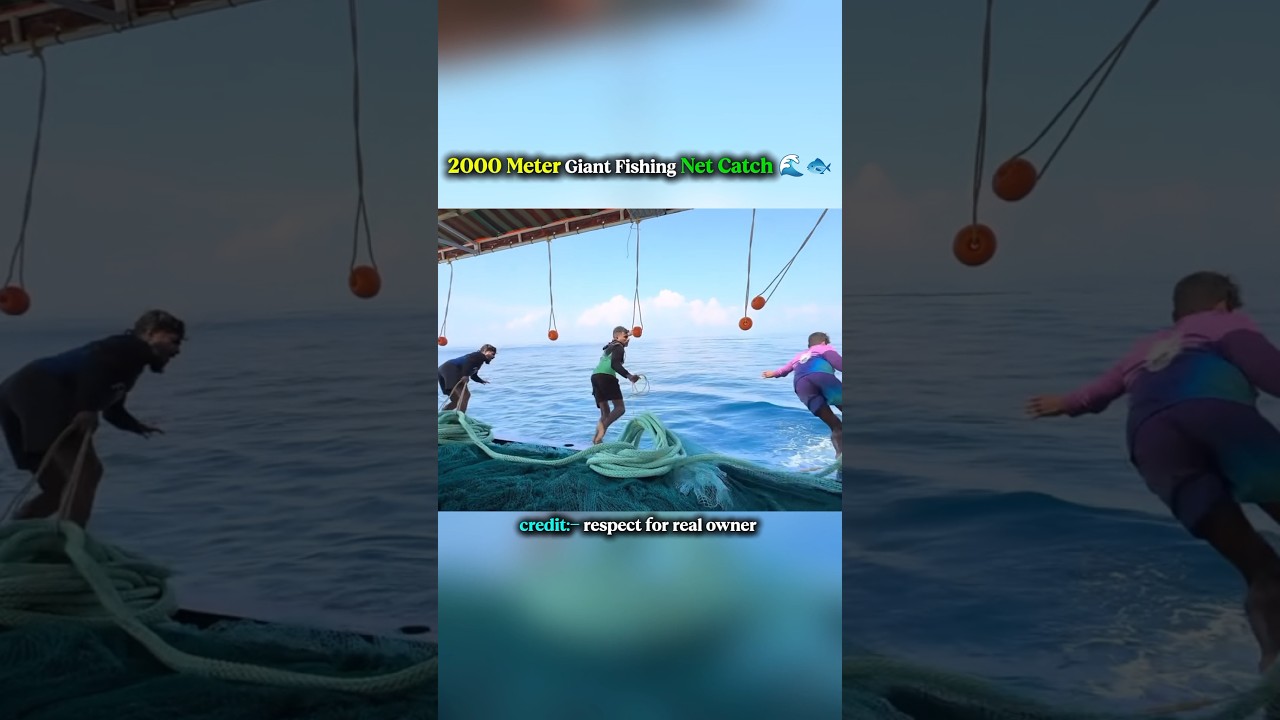 2000 Meter Giant Fishing Net Catch 🌊🐟