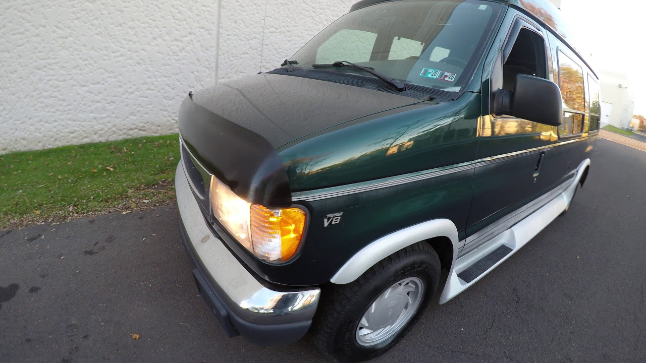 4K Review 1999 Ford E-150 Hightop Conversion Van RV Virtual Test-Drive & Walk-around