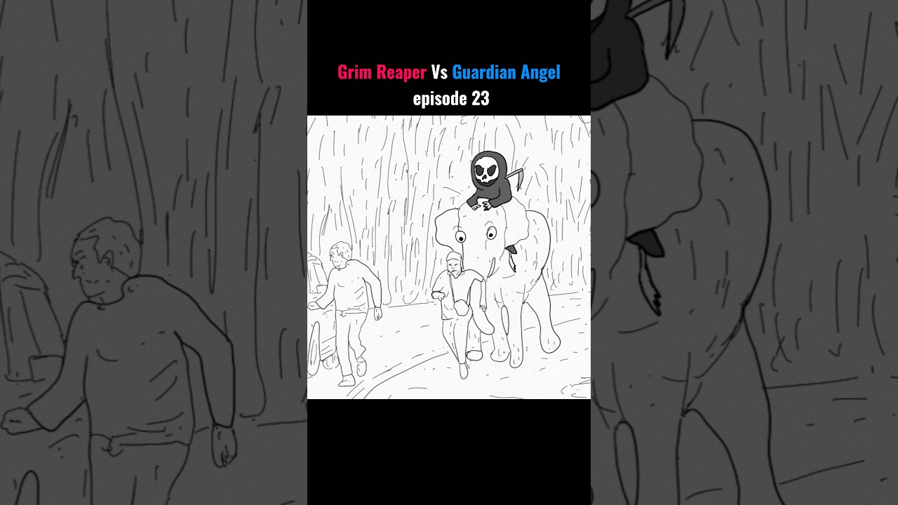 Grim Reaper Vs The Angel. episode 23 #funny #animation #illustration #grimreaper #angel