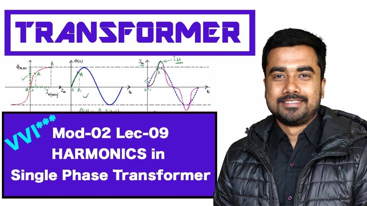 Mod-02 Lec-09 Harmonics in Single Phase Transformer | Electrical Machine