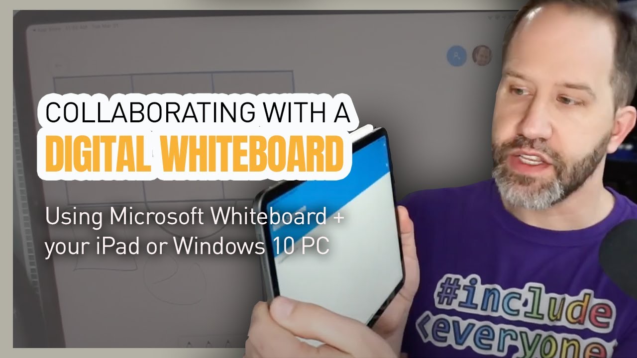 Collaborating with a digital whiteboard using Microsoft Whiteboard + your iPad or Windows 10 PC