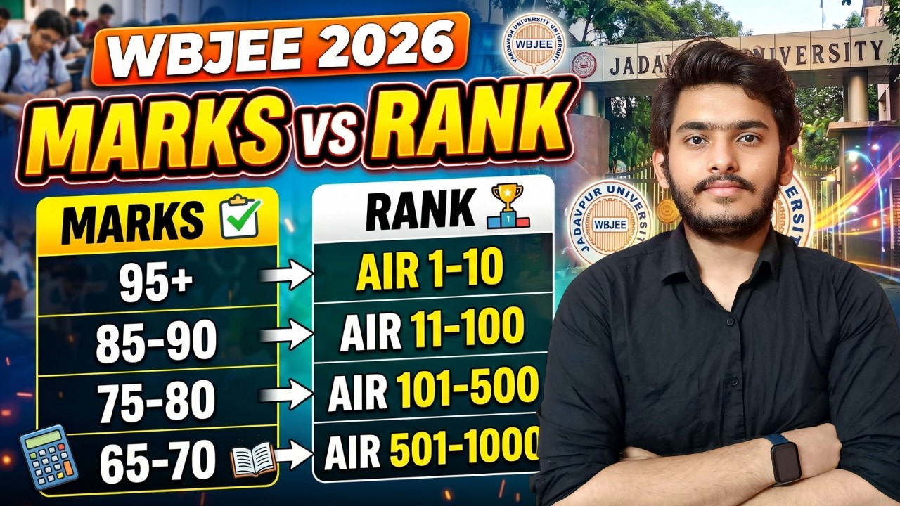 🚨WBJEE 2026 MARKS vs RANK✅ | WBJEE Marks vs Rank 2026 | WBJEE Result 2026