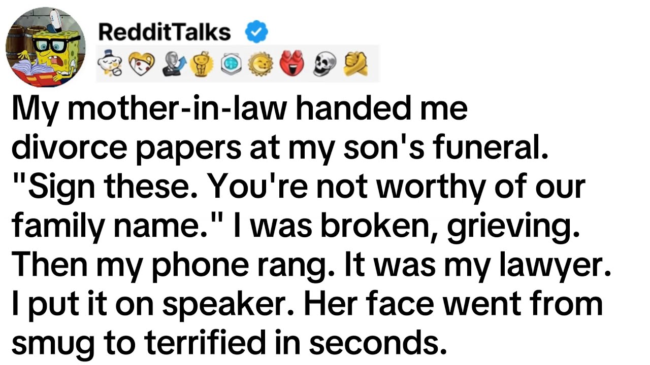My mother-in-law handed me divorce papers at my son's funeral. 