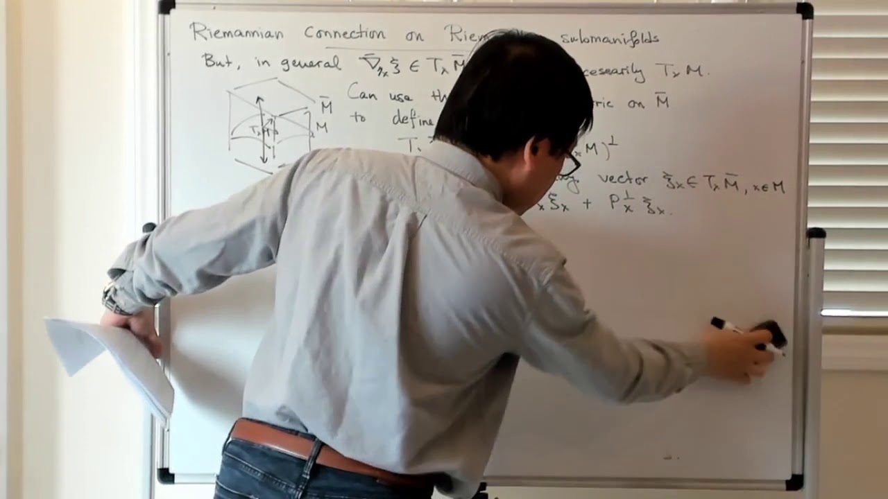 Риманова связность на римановых подмногообразиях