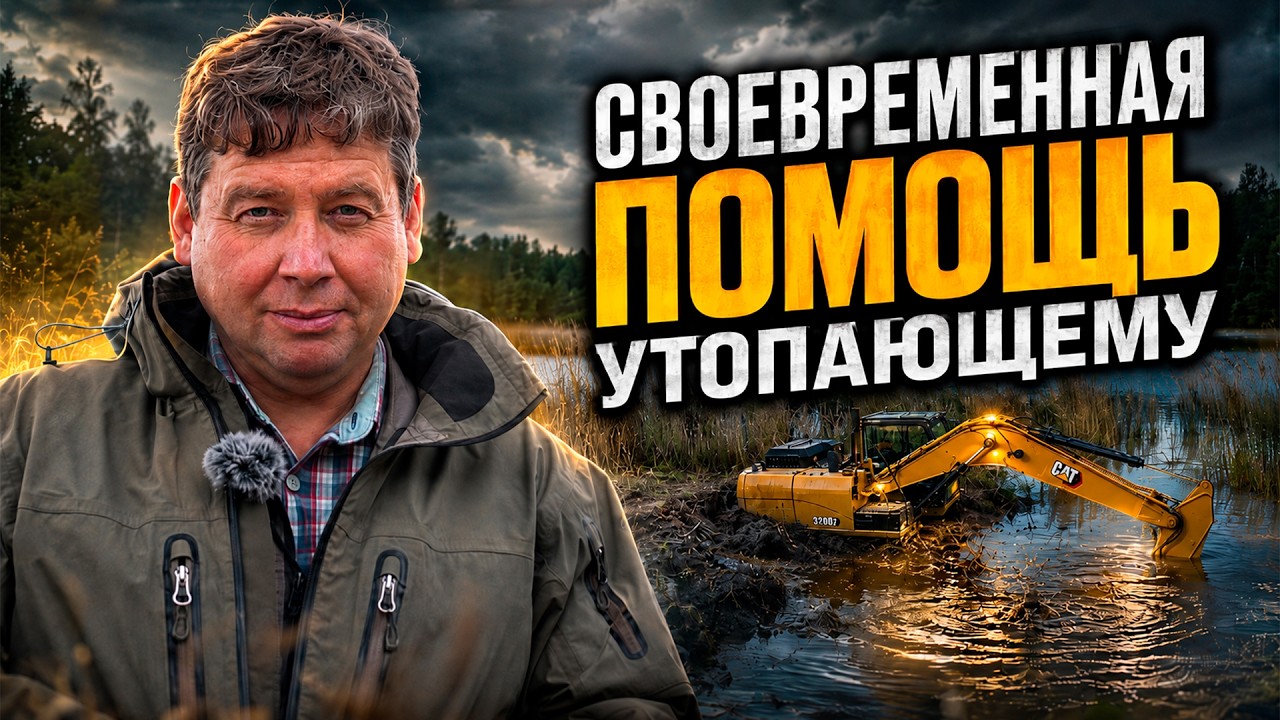 Timely Rescue of a Sinking Machine | Timely Recovery for a Sinking Excavator