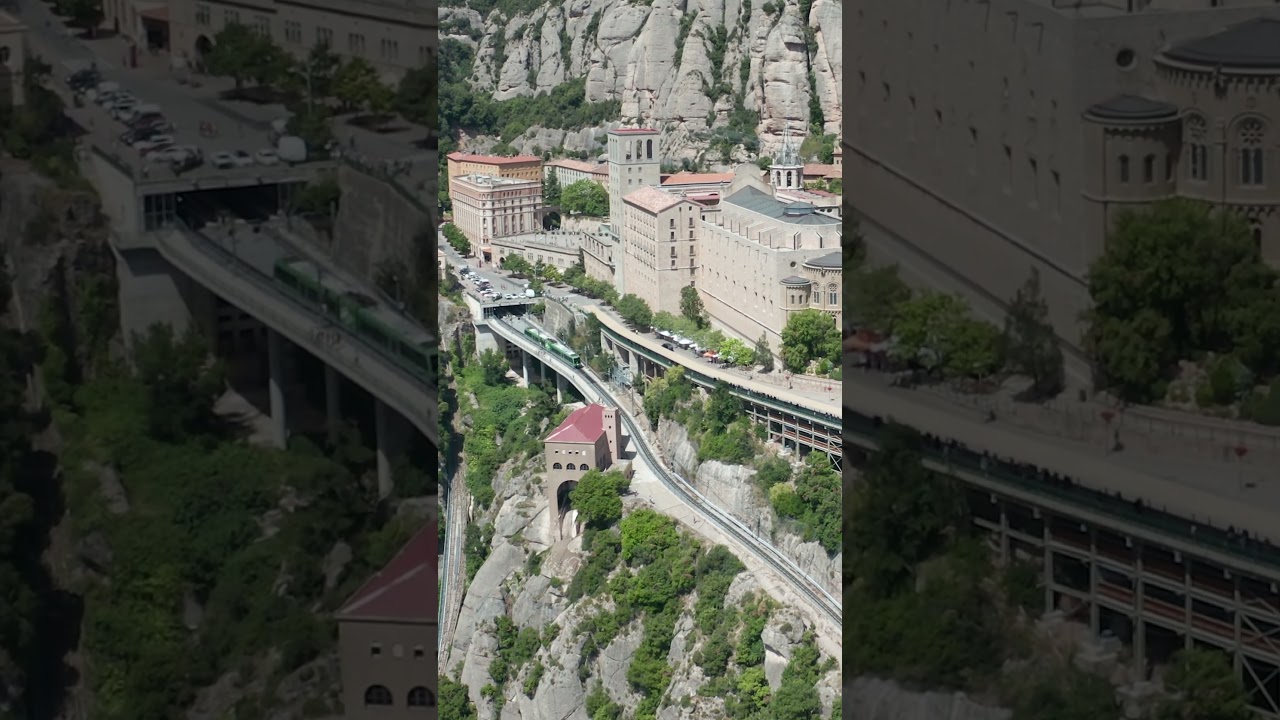 Monasterio de Montserrat, Barcelona, Catalu&ntilde;a, Espa&ntilde;a #spain #espa&ntilde;a #barcelona #drone #travel #tour
