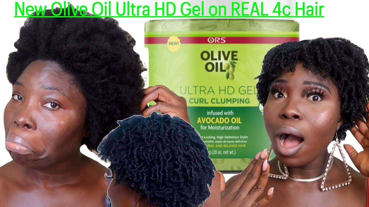 WASH&GO USING THE NEW OLIVE OIL ULTRA HD GEL ON MY REAL 4C HAIR| NATURAL 4C HAIR WASHANDGO|THEONEPG