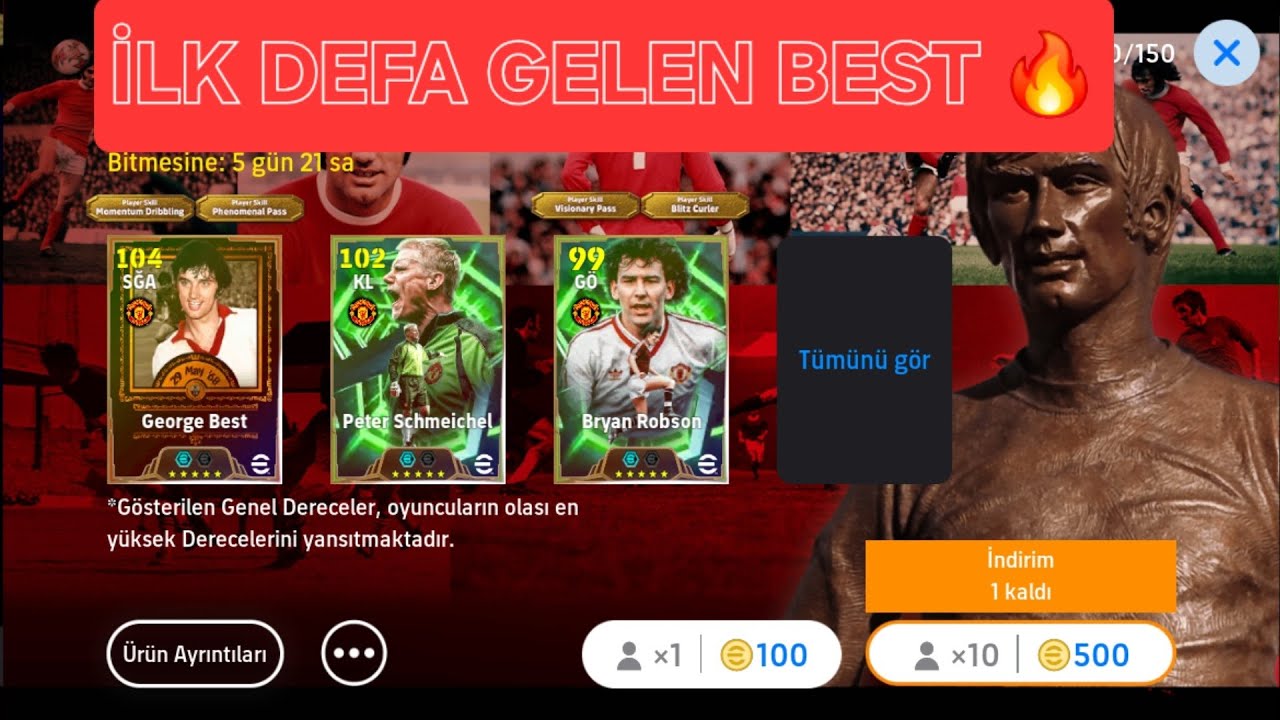 YENİ GELENLER. (108 GEORGE BEST, 107 PETER SCHMEİCHEL, 105 BRYAN ROBSON) EFOOTBALL 2026🔥😱