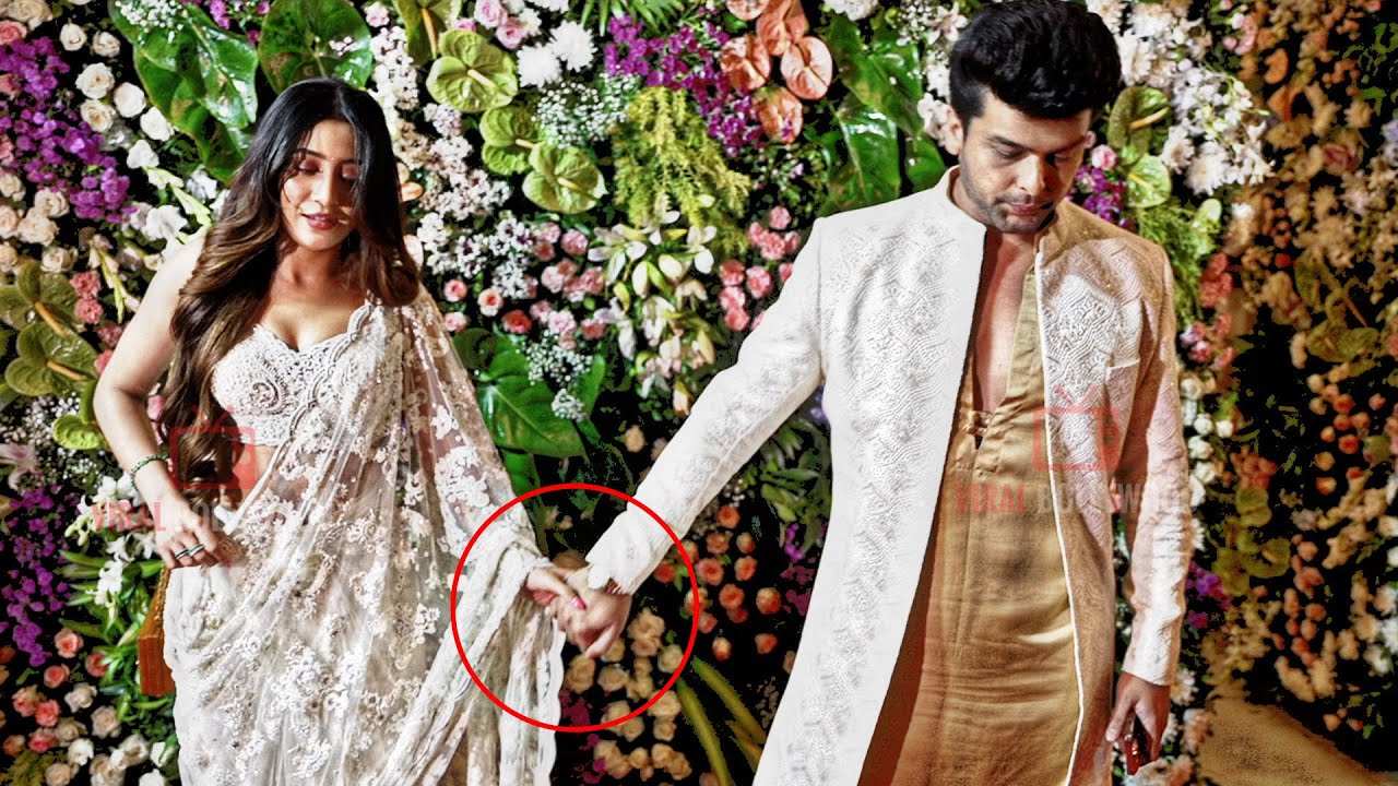 Shivangi Joshi Holding Kushal Tandon Hand arrives at Ekta Kapoor’s Diwali Party 2023