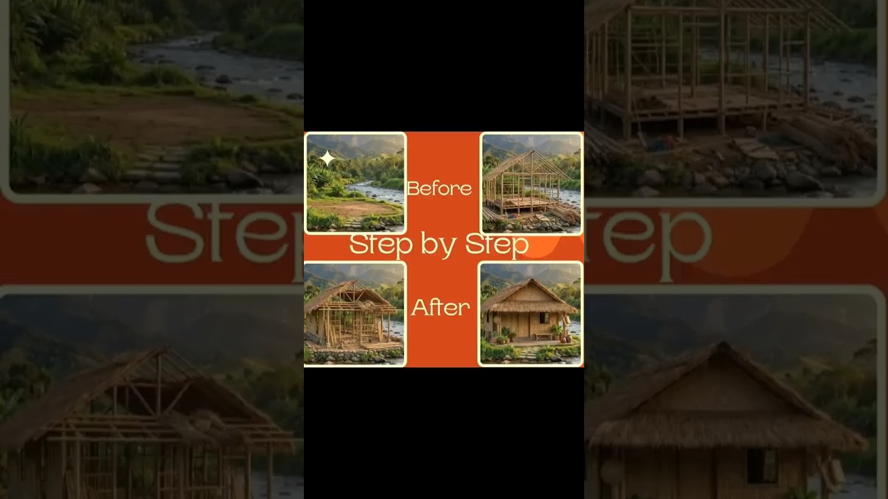 "Bamboo House Transformation: From Rustic to Tropical Paradise!" 🌿🏝️