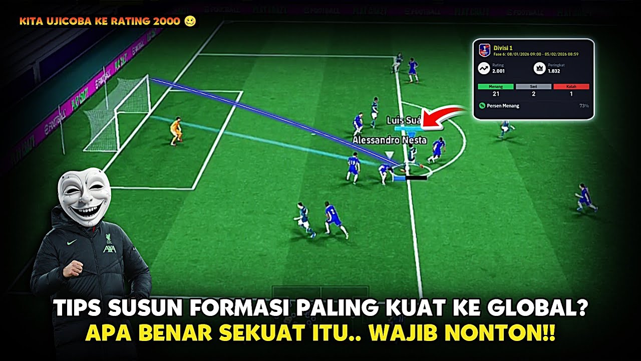 FORMASI PALING KUAT KE GLOBAL!! TAPI... UPDATE META TERBARU KE RATING 2000 EFOOTBALL 2026 MOBILE