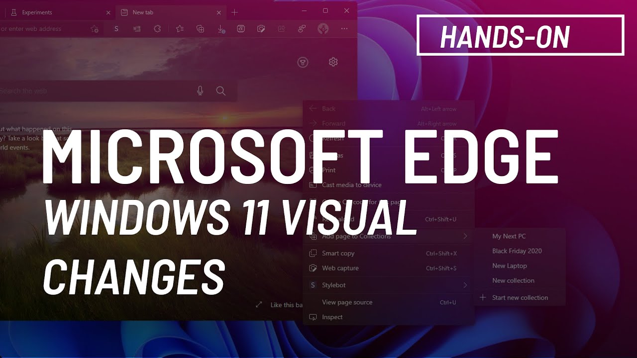 Microsoft Edge: First look at the Windows 11 visual changes