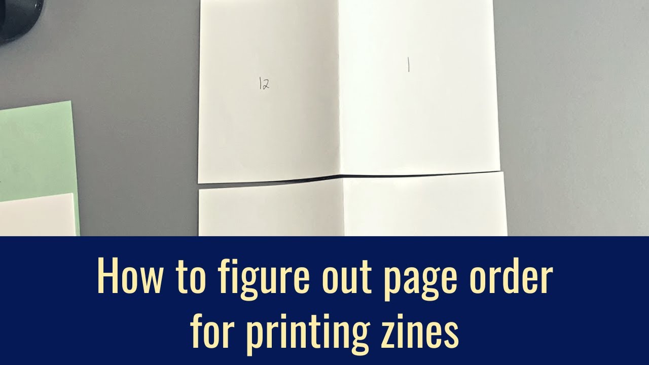 How to figure out page order for printing zines