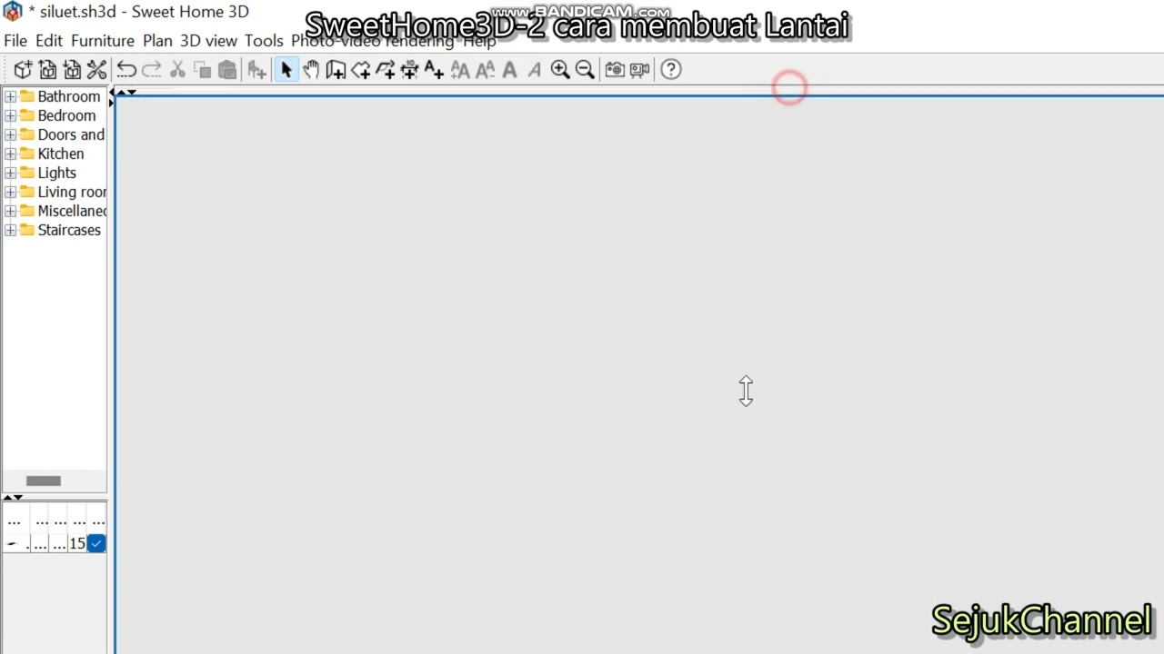 Tutorial Sweet Home 3D-Tutorial 2 cara membuat Lantai rumah