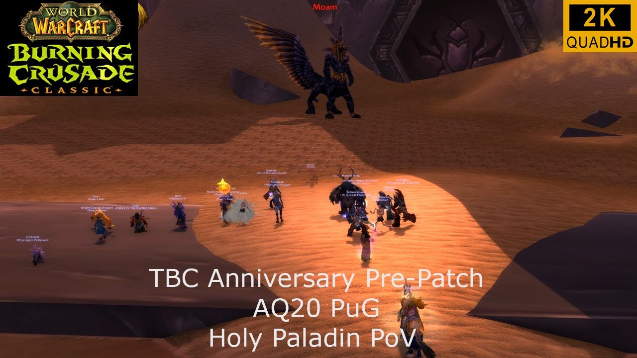 WoW TBC Anniversary Pre-Patch | Ruins of Ahn’Qiraj PuG | Holy Paladin PoV | No Commentary 2K