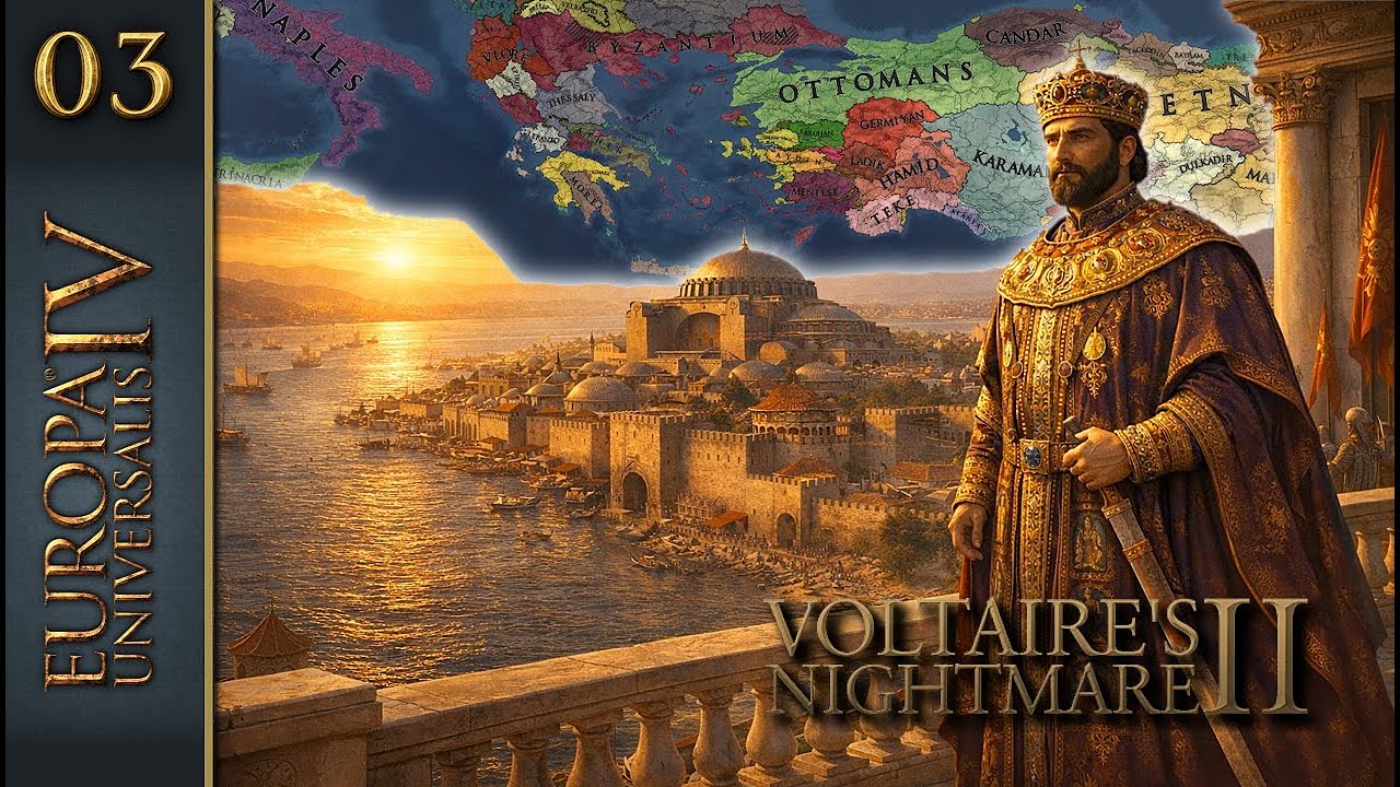 EU4 - Voltaire’s Nightmare | Empire Byzantin - On réaffirme la puissance byzantine en Grèce ! Ep3
