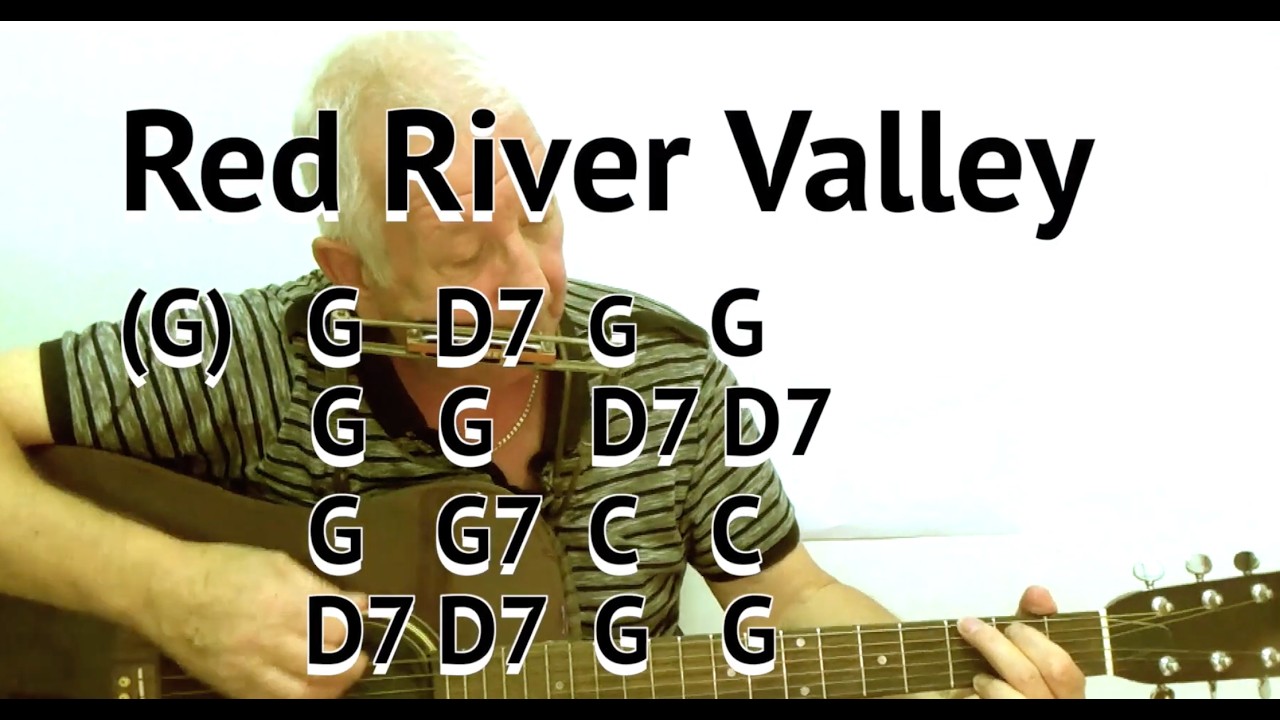 RED RIVER VALLEY (Key G) Lyrics With Chords On-Screen