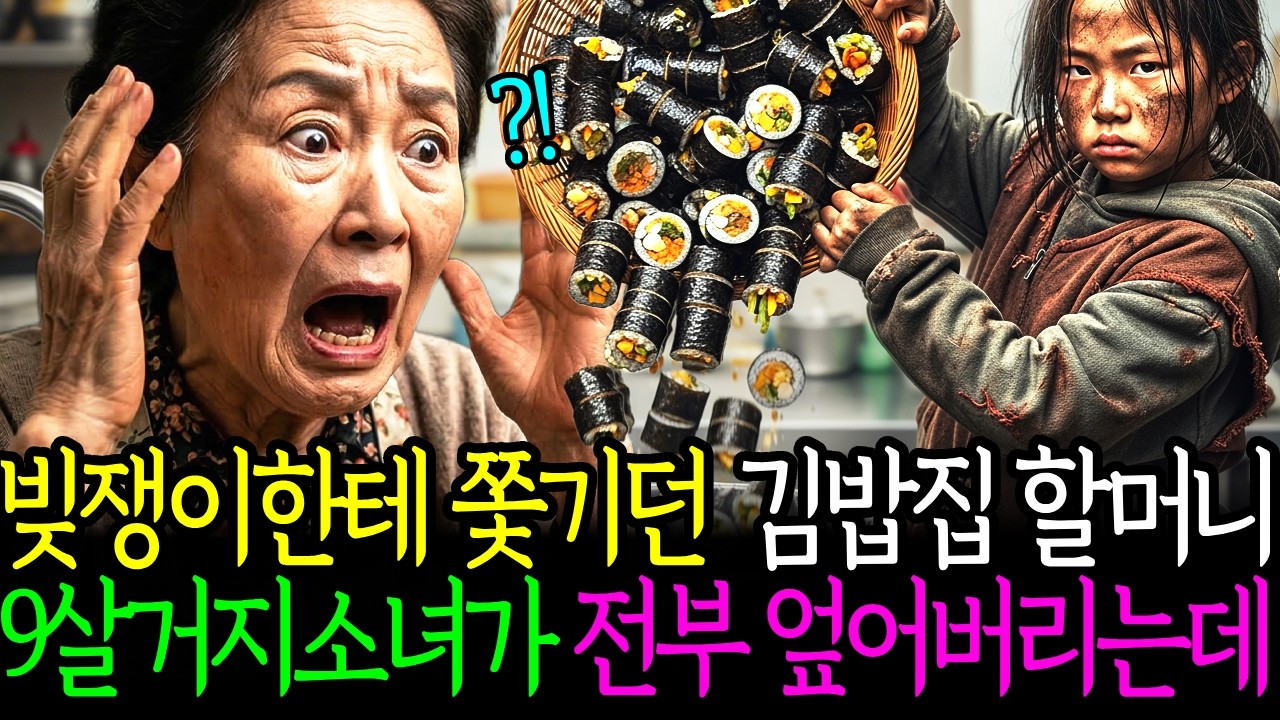 빚쟁이한테 쫓기던 폐업직전 김밥집 할머니,  갑자기 나타난 9살 거지 소녀가 김밥을 전부 엎어버리는데..  ㅣ인생사연ㅣ인생라디오ㅣ오디오드라마ㅣ