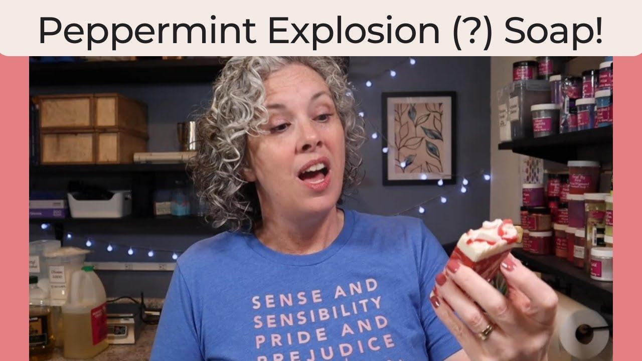 How I Used Melt & Pour Soap Embeds to Make Icy Peppermint Explosion Soap!